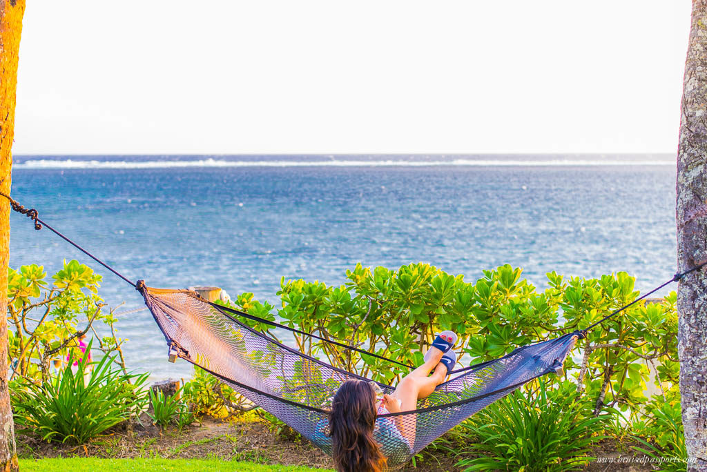 girl at outrigger resort fiji