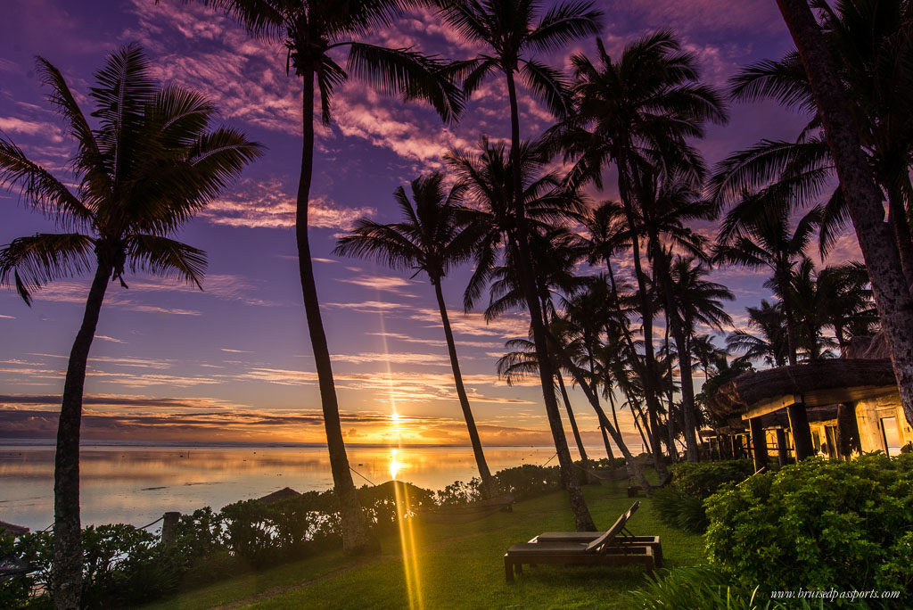 sunset in Outrigger Resort Viti Levu Fiji