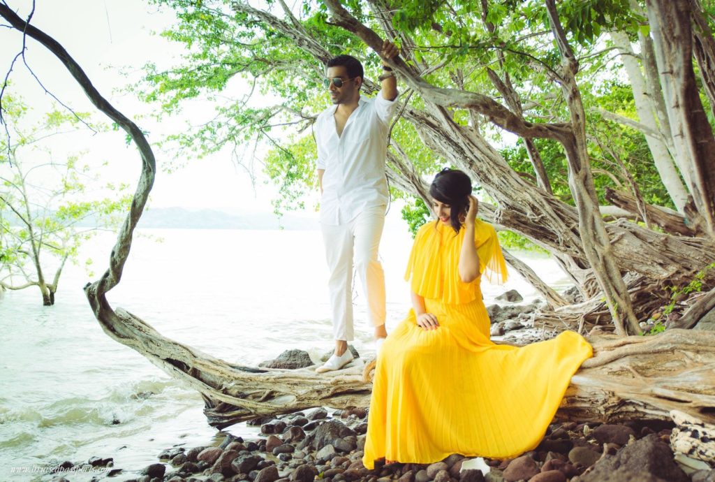 couple at private beach at Andaz Papagayo Costa Rica