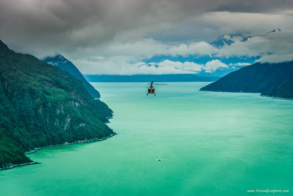 Flying through fjords and glaciers in Skagway, Alaska