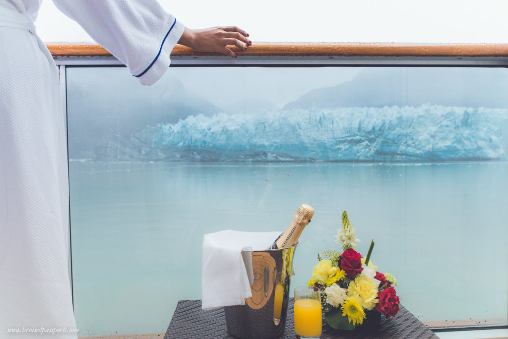 Margerie Glacier at Glacier Bay National Park cruise cabin