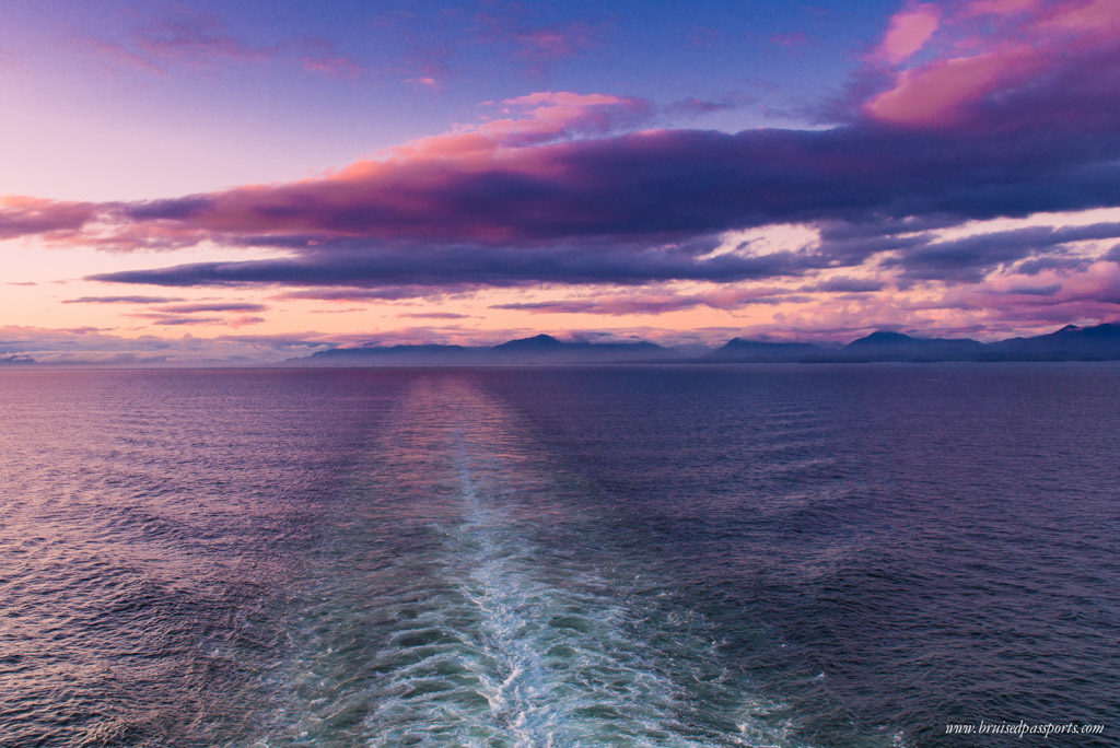 Sunset at The Inside Passage Alaska