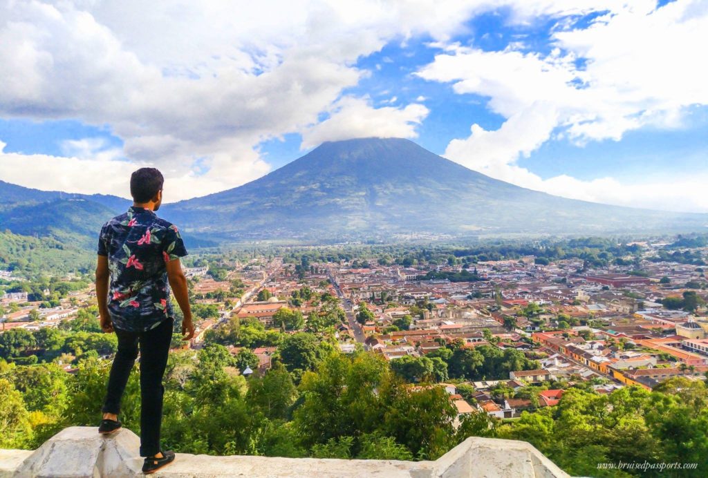 View from Cerro De LA Cruz in Antigua Guatemala