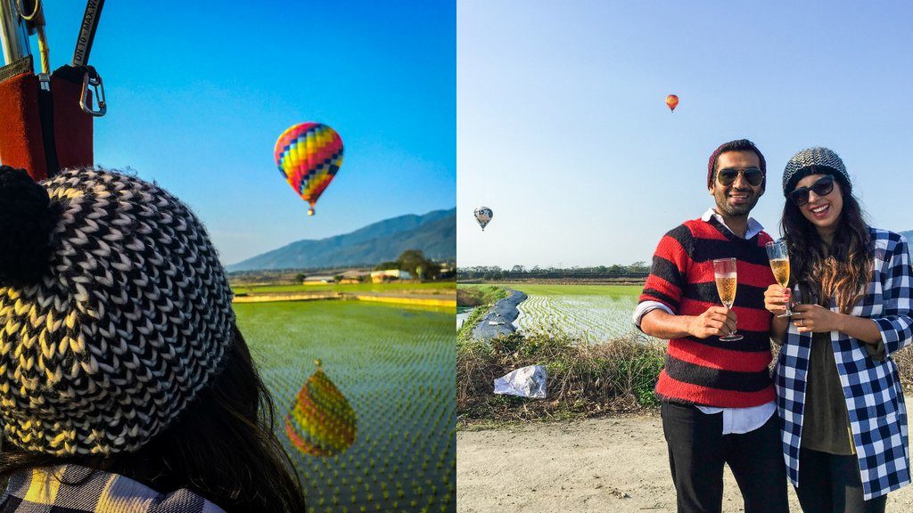 Our hot air balloon ride in Taiwan