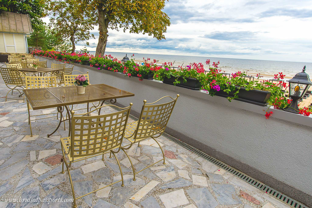 Al-fresco dining at Baltic Beach Hotel, Jurmala