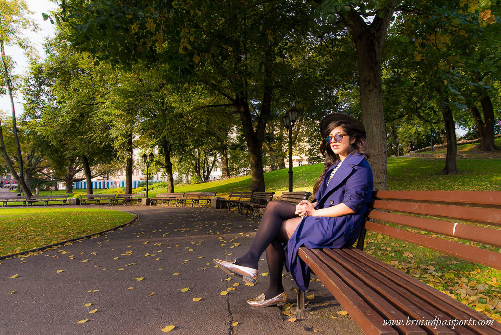 Walking in a park in Riga