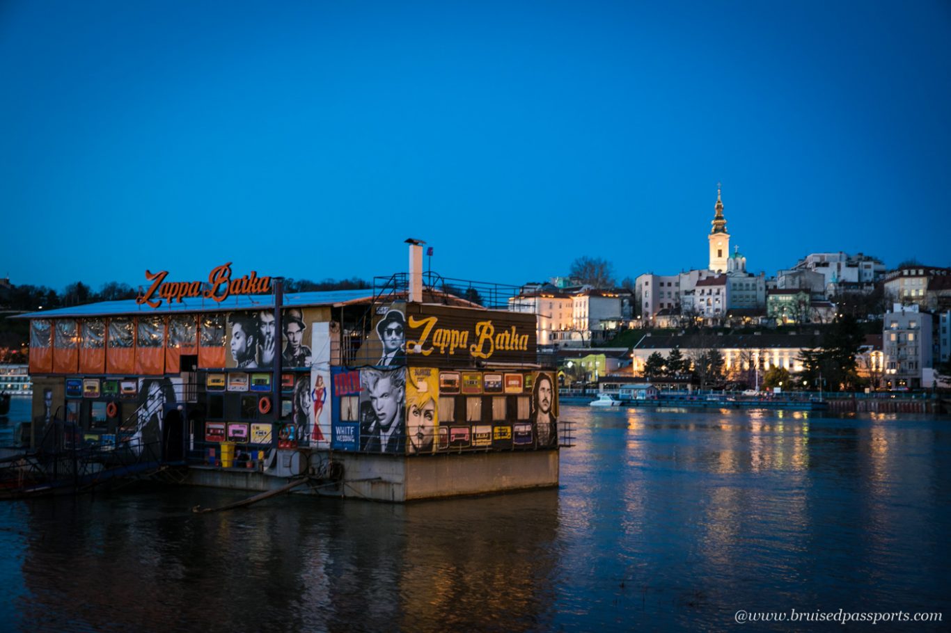 floating nightclub on Sava river in Belgrade