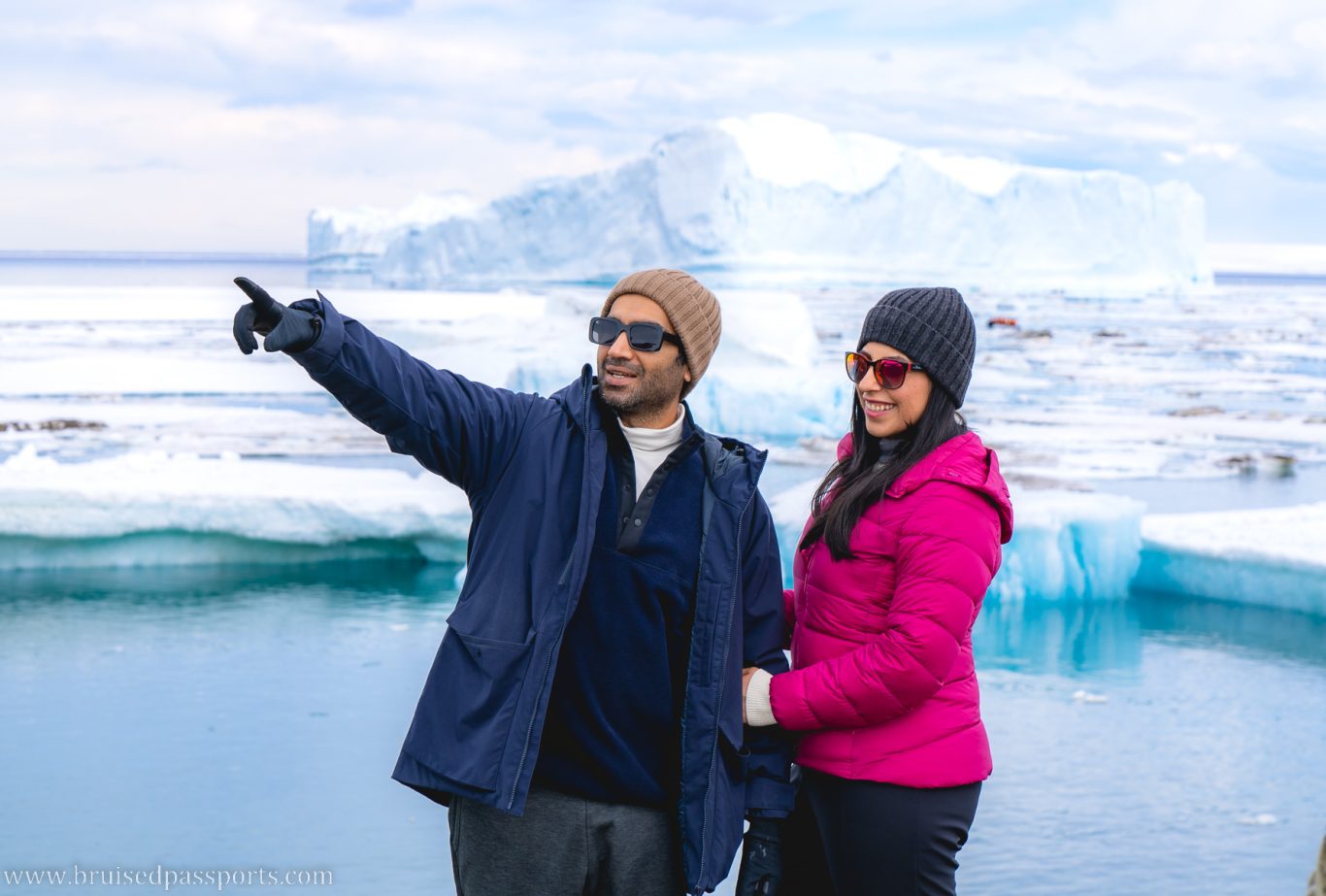 Indian couple Antarctica 