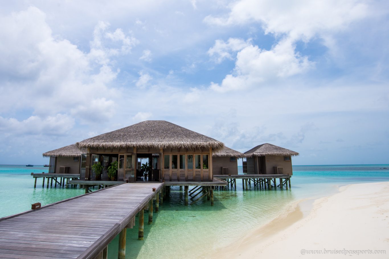 Over water villas at Club Med Finolhu Maldives