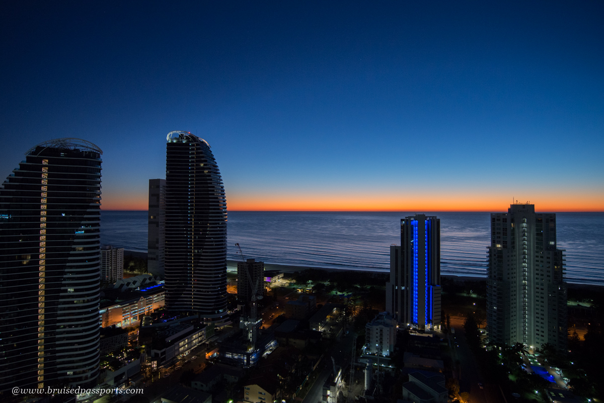 Sunrise views from apartments at Avani Broadbeach