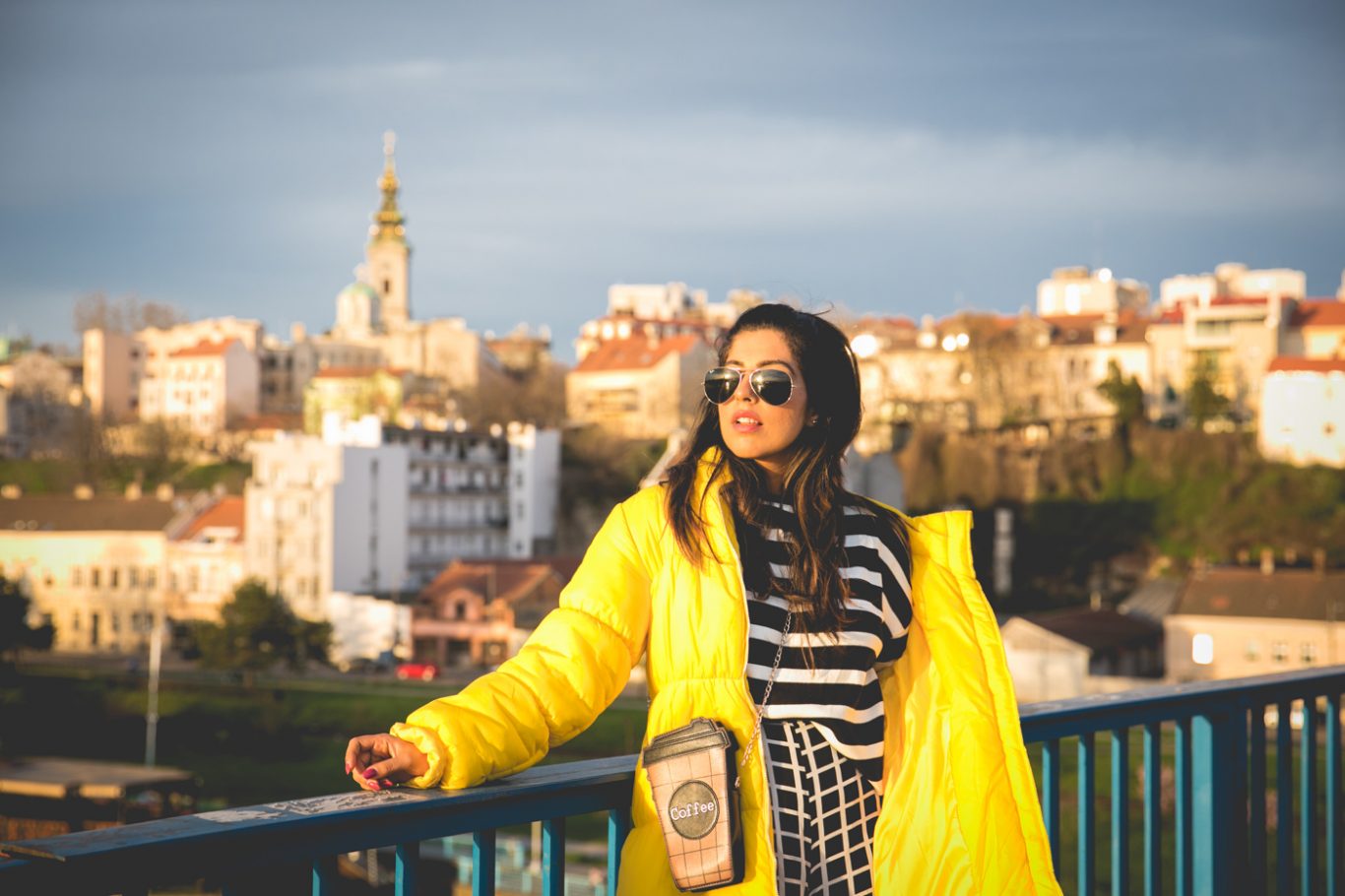 walk across branko bridge in belgrade