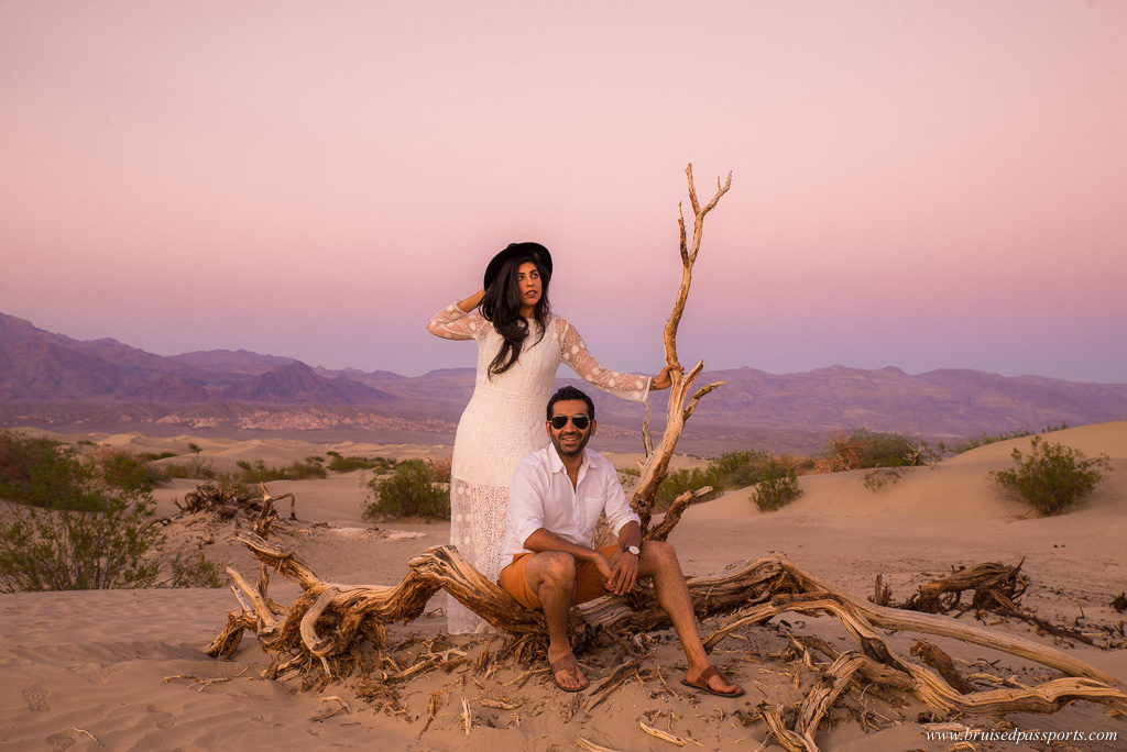 Couple at mesquite sand dunes