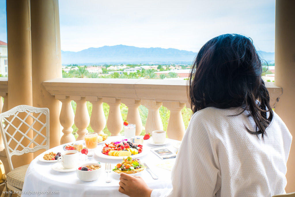 Room service breakfast at JW Marriott Las Vegas Resort and Spa