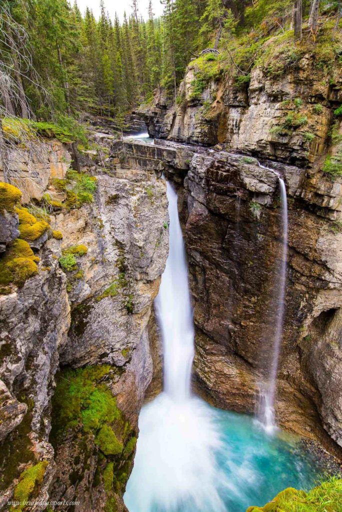 Beautiful waterfalls in Banff and Jasper national parks