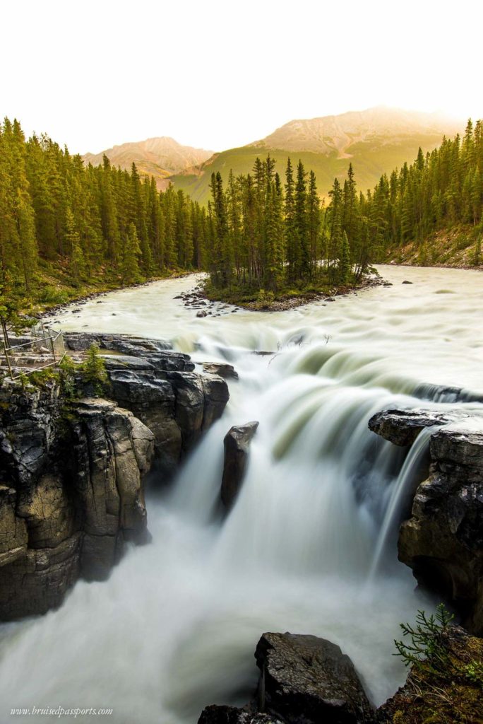 Sunwapta falls Jasper Sunrise