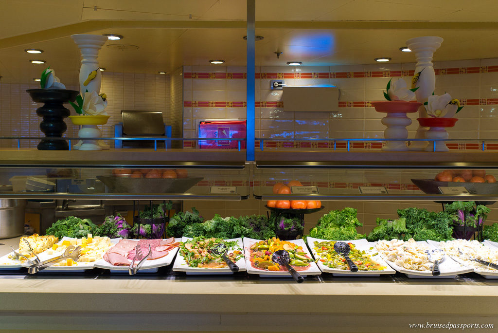 Buffet spread on Carnival Breeze 