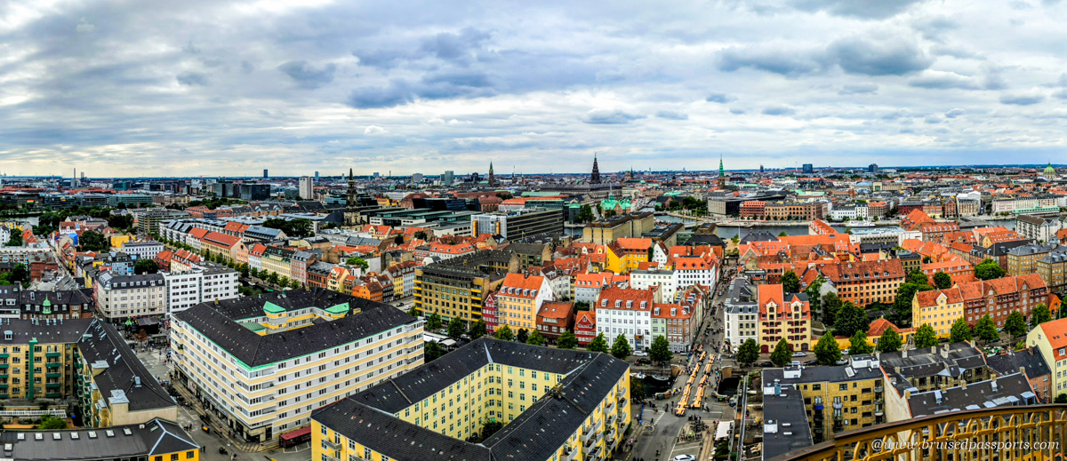 panoramic view from church of our saviour in Copenhagen