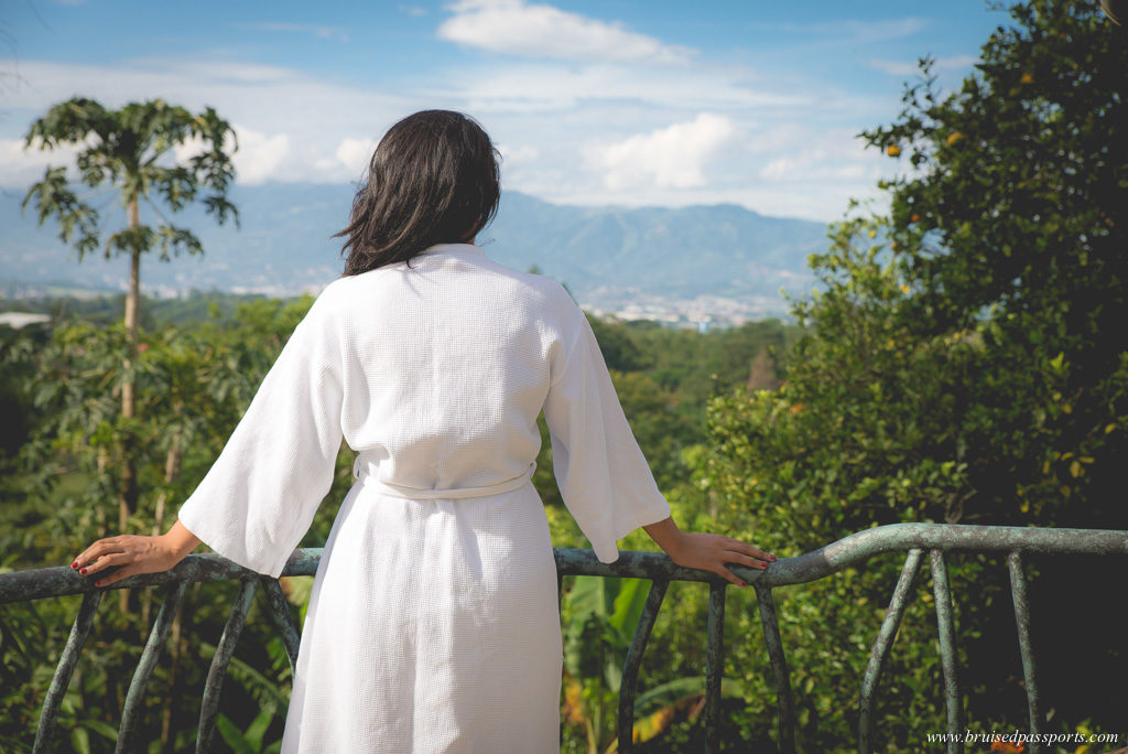 Balcony in a suite at Finca Rosa Blanca San Jose Costa Rica