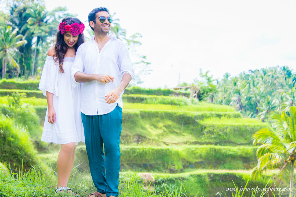 couple in Rice terrace ubud bali