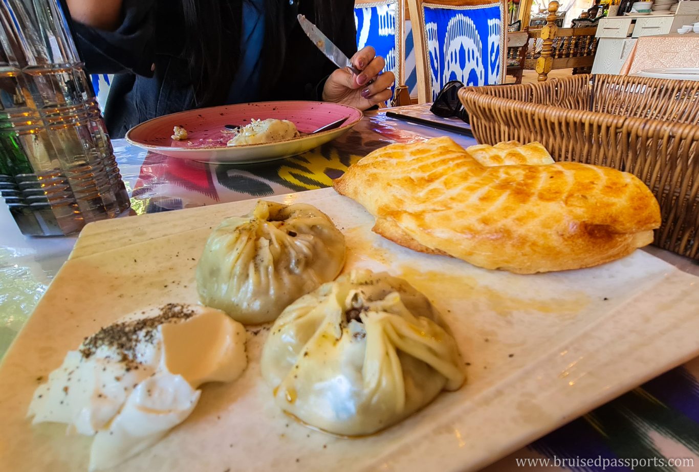 Dumplings called Manti in Uzbekistan