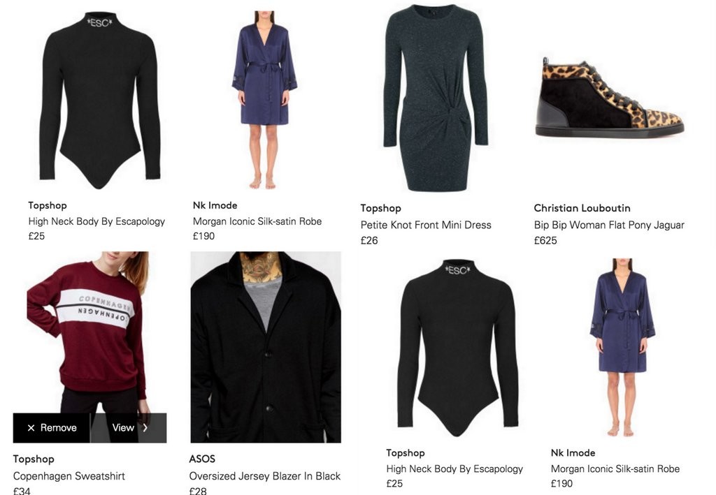 Creating wishlists based on my choices and recommendations by Lyst :)