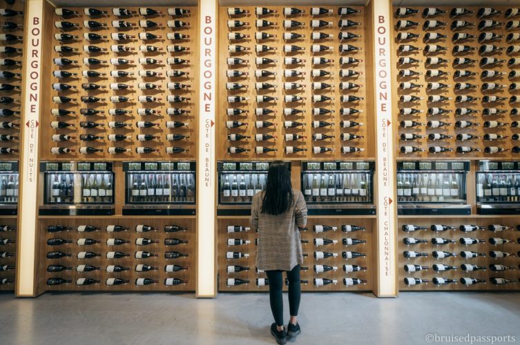 wine selection at Cite Gastronomique in Dijon France