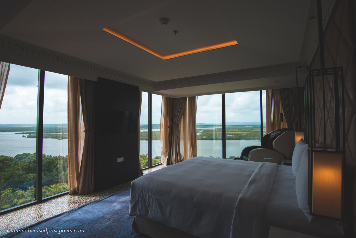 bedroom at Double Tree Hilton Goa Panaji Presidential Suite