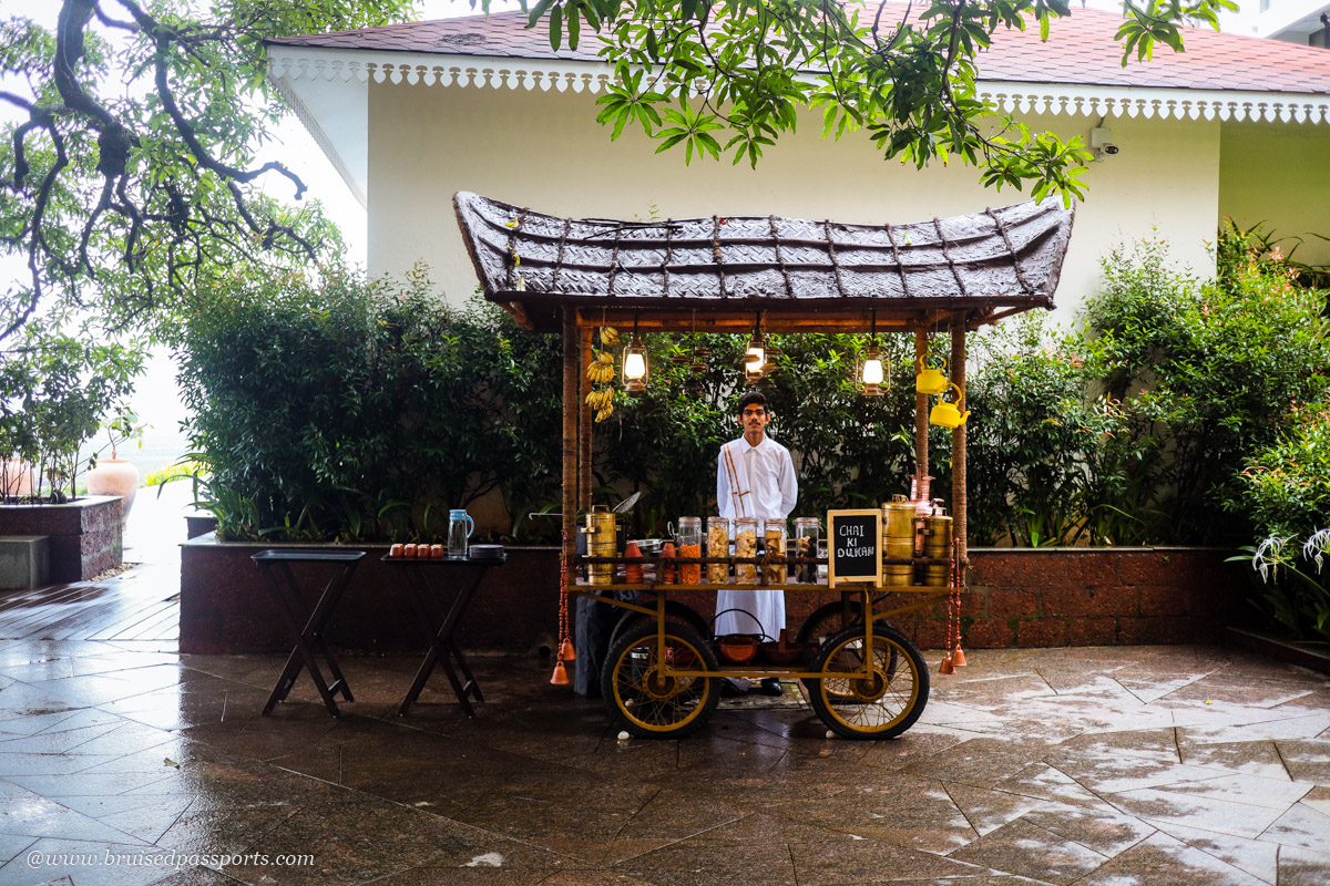 pop up chai stall at double tree hilton goa