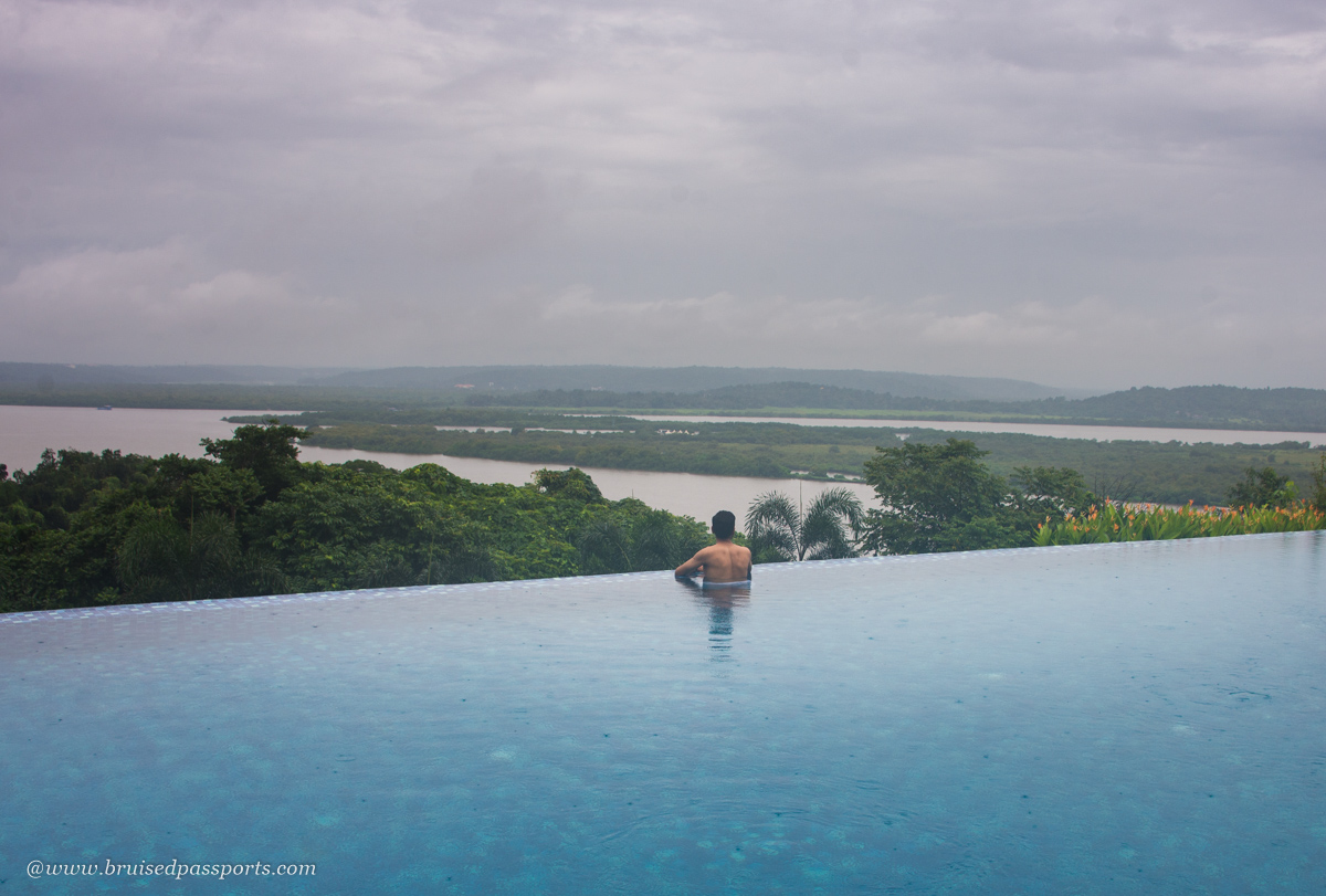 infinity pool at Double Tree Hilton Goa Panaji