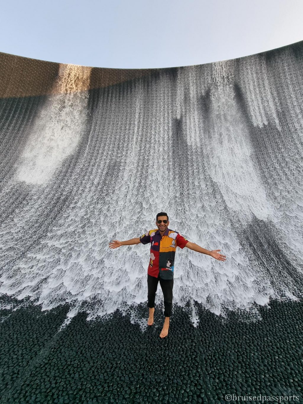 waterfall feature at Dubai Expo