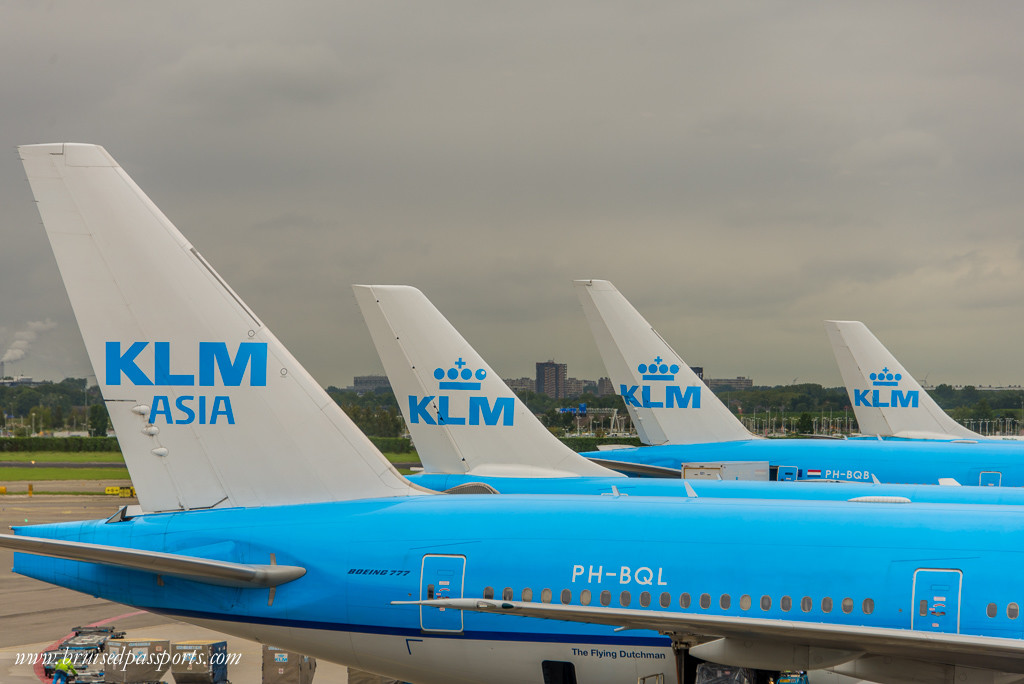 KLM Amsterdam aircrafts at Schipol