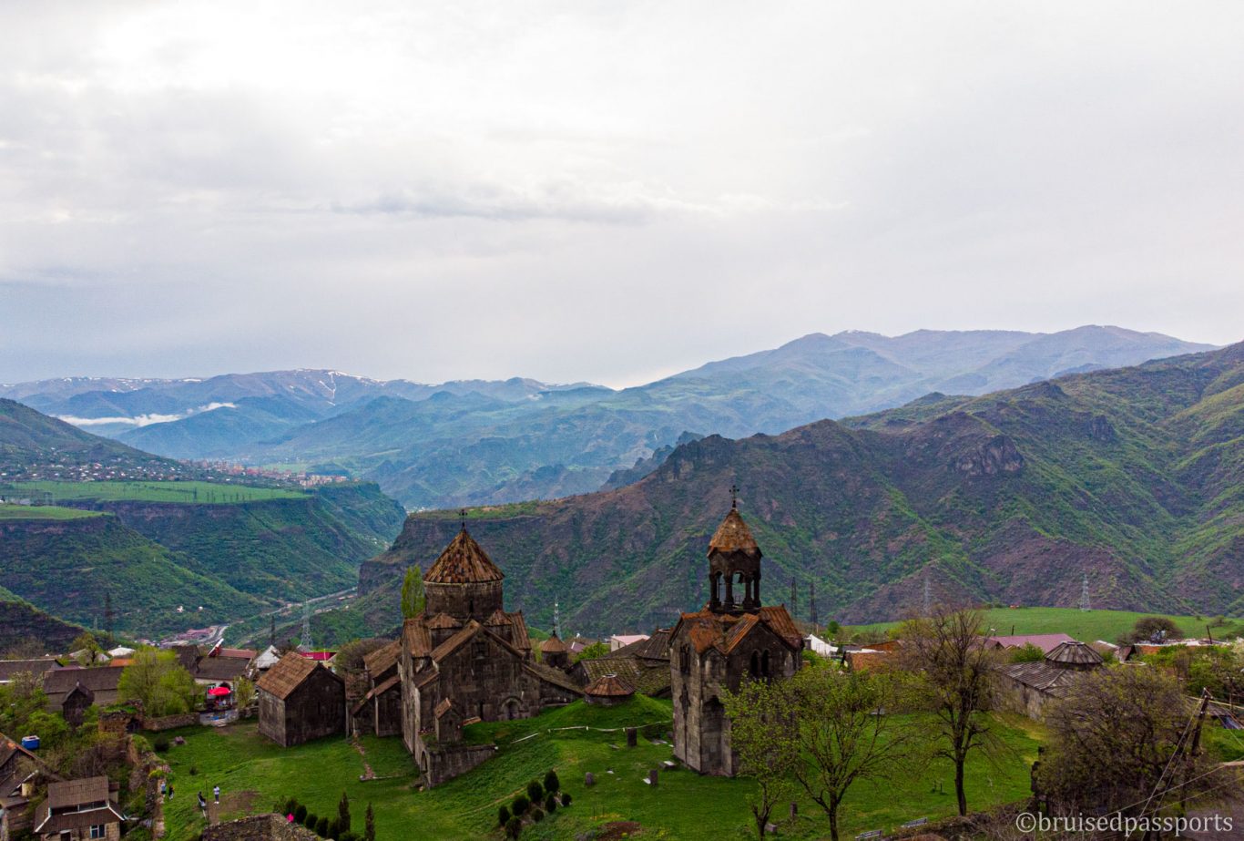 drone image of Haghpat Monastery in Armenia