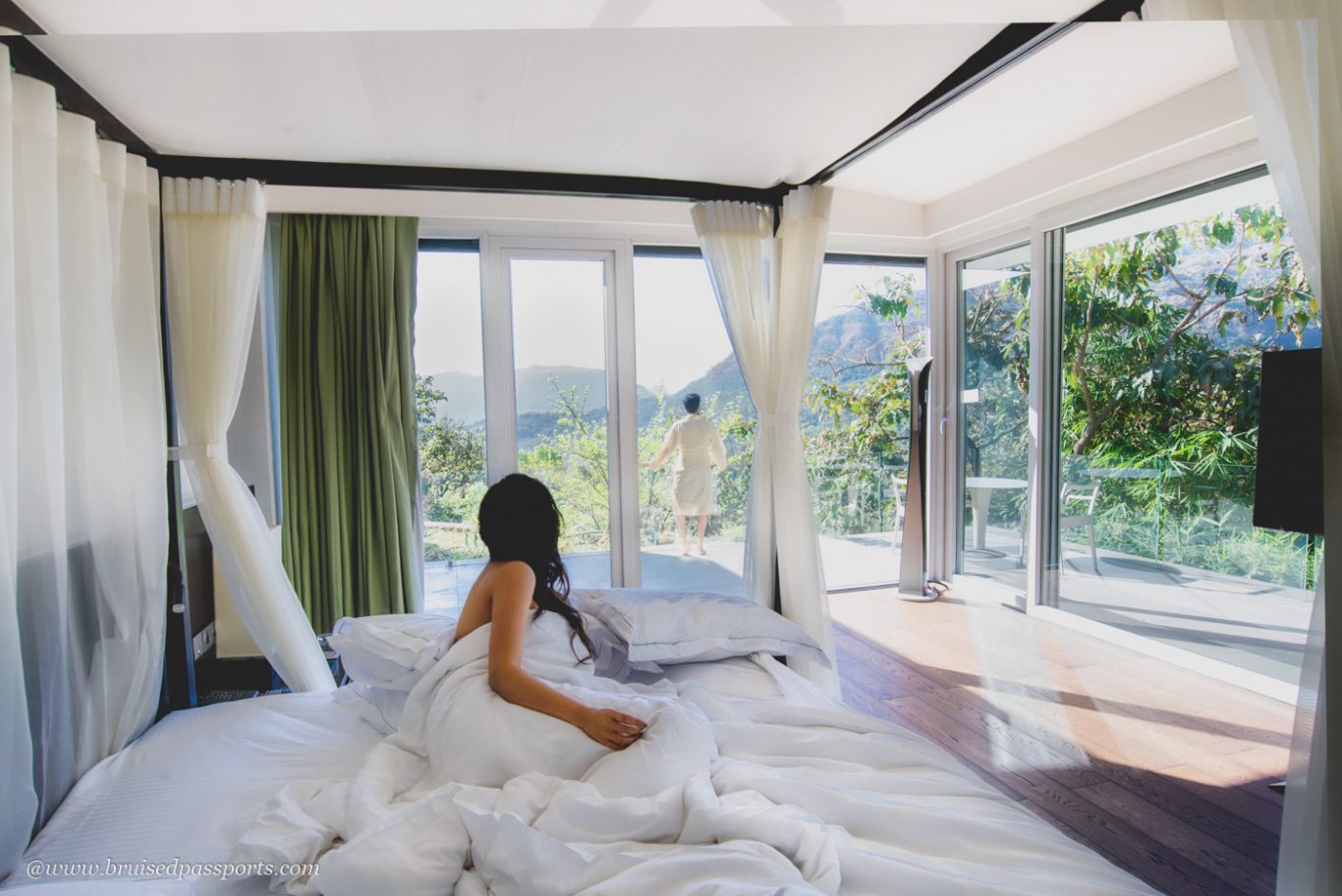 Hilton Shillim Retreat bedroom overlooking hills