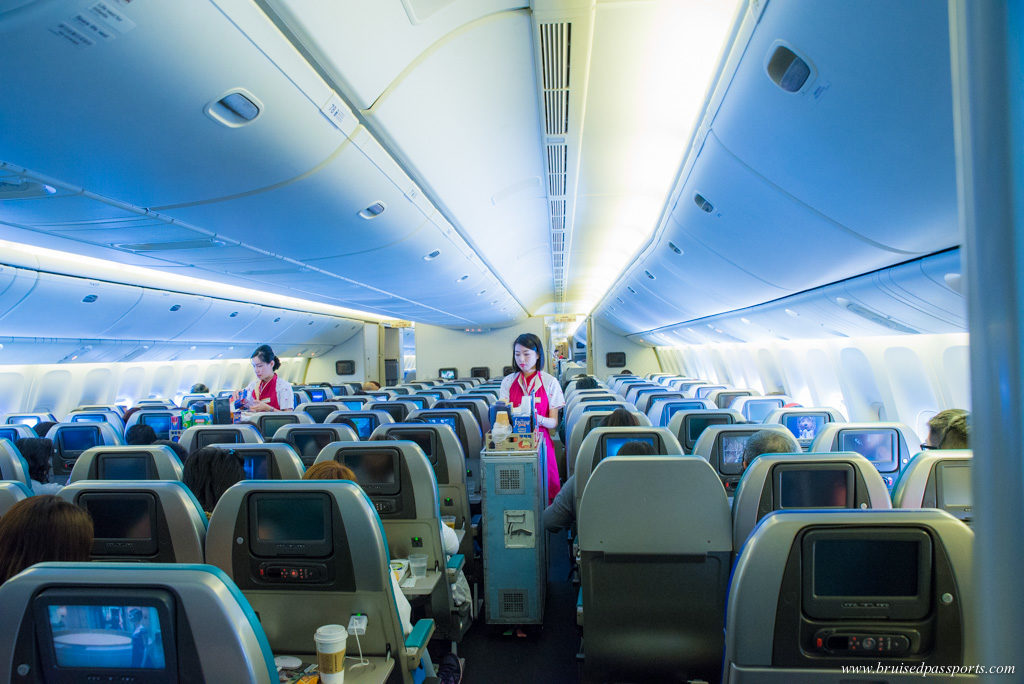 Cathay Pacific airways economy class cabin