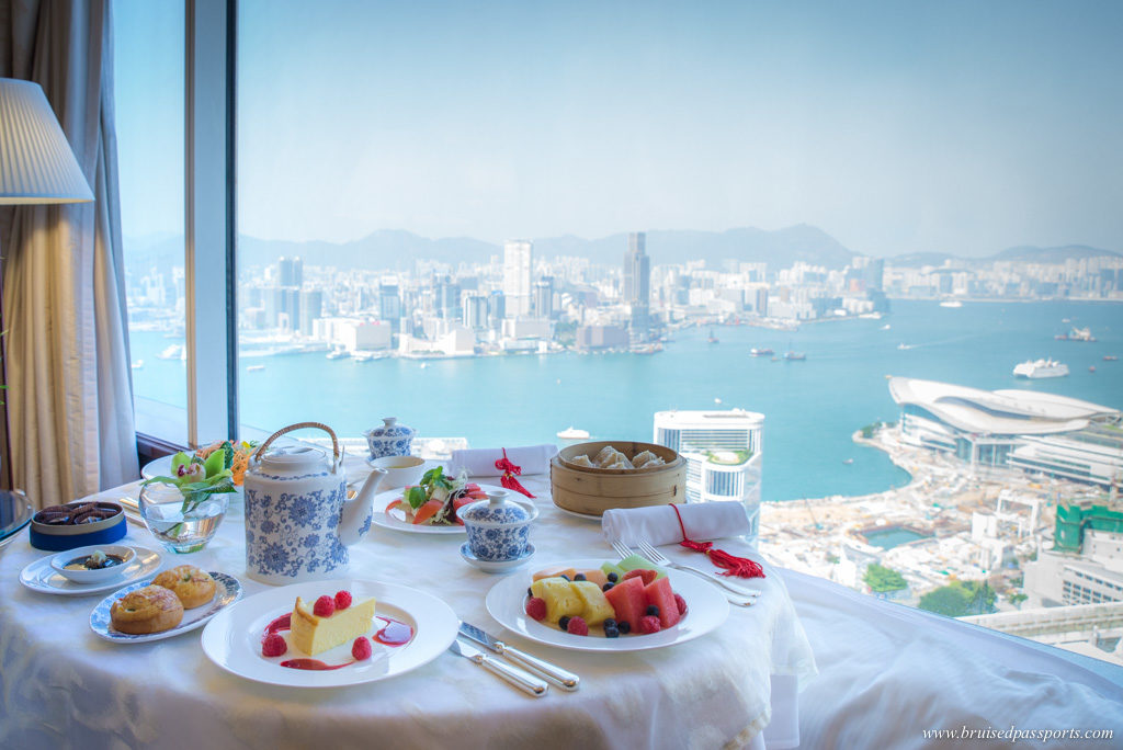 in-room breakfast at Island Shangri-La Hong Kong