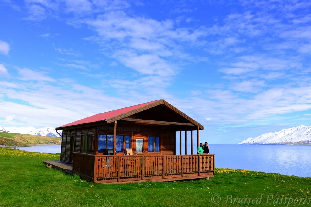 Beautiful cottage near Akureyri on our road trip in Iceland