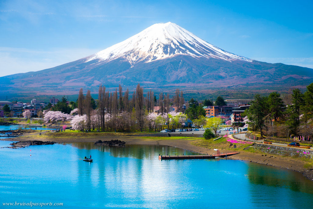 Mt. Fuji from Ohashi bridge Kawaguchiko