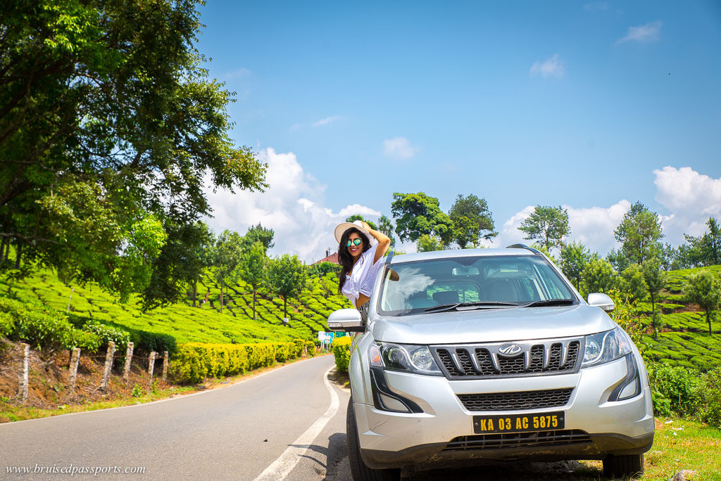 girl in munnar road trip of Kerala