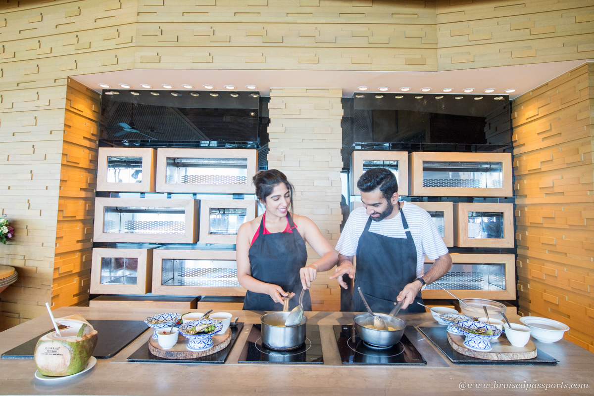 thai cooking class at Conrad Koh Samui