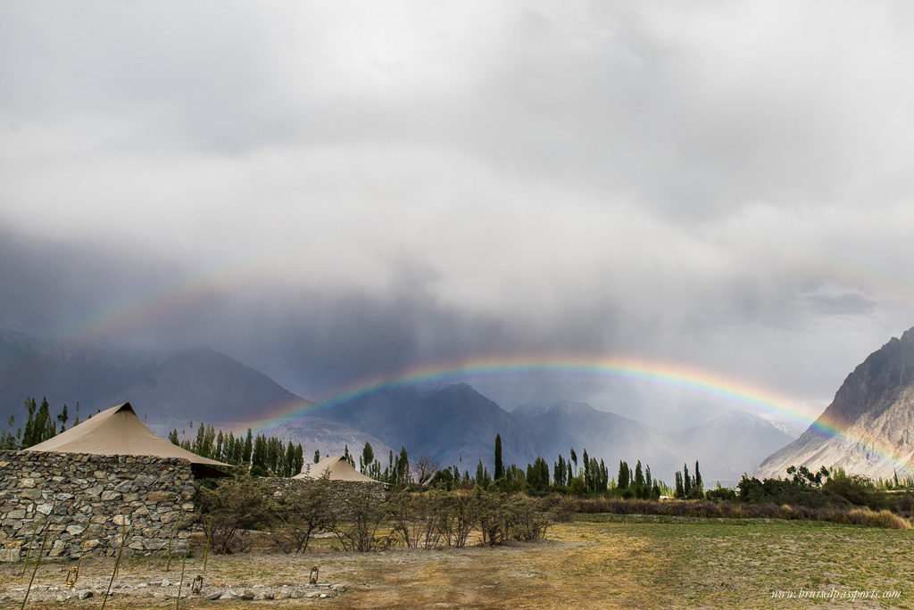  rainbow over our tent in Nubra Valley, Ladakh