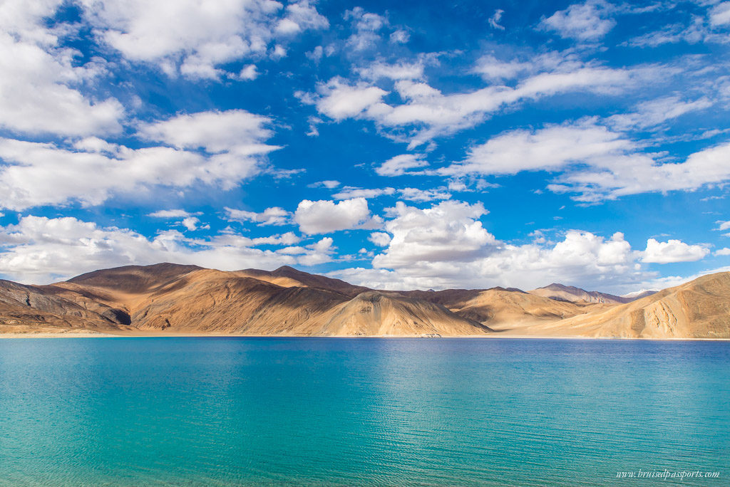 Pangong Lake on road trip to Ladakh