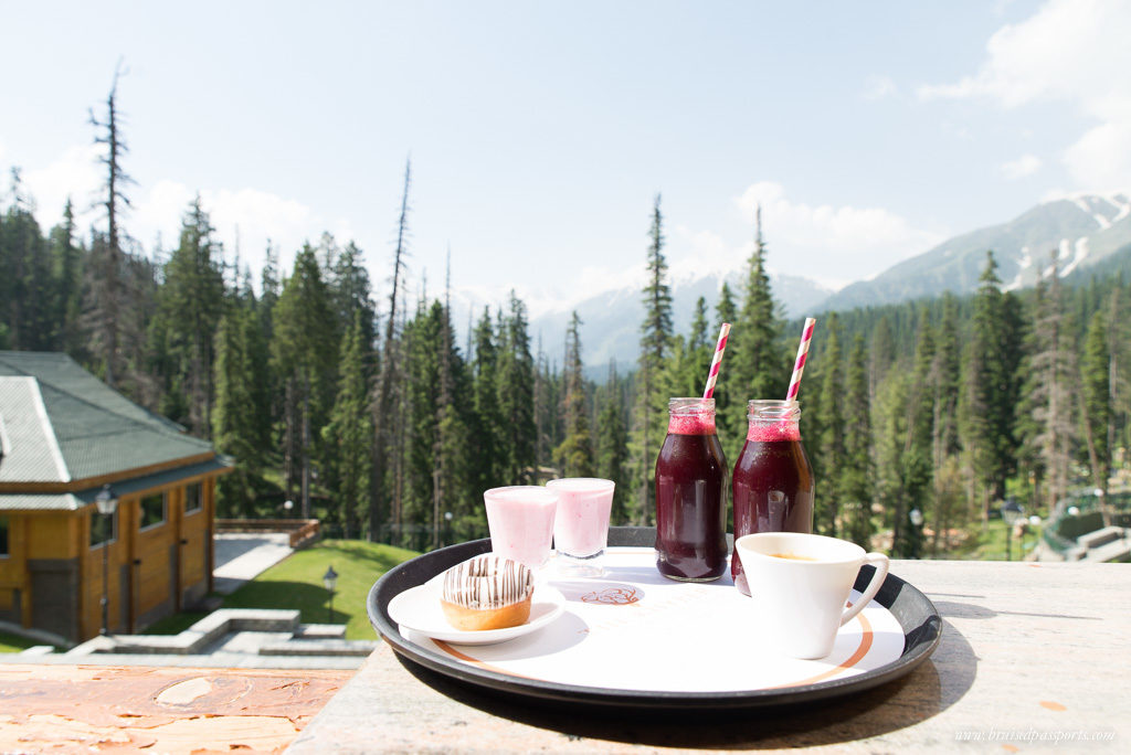 Breakfast with a view in Gulmarg, Kashmir