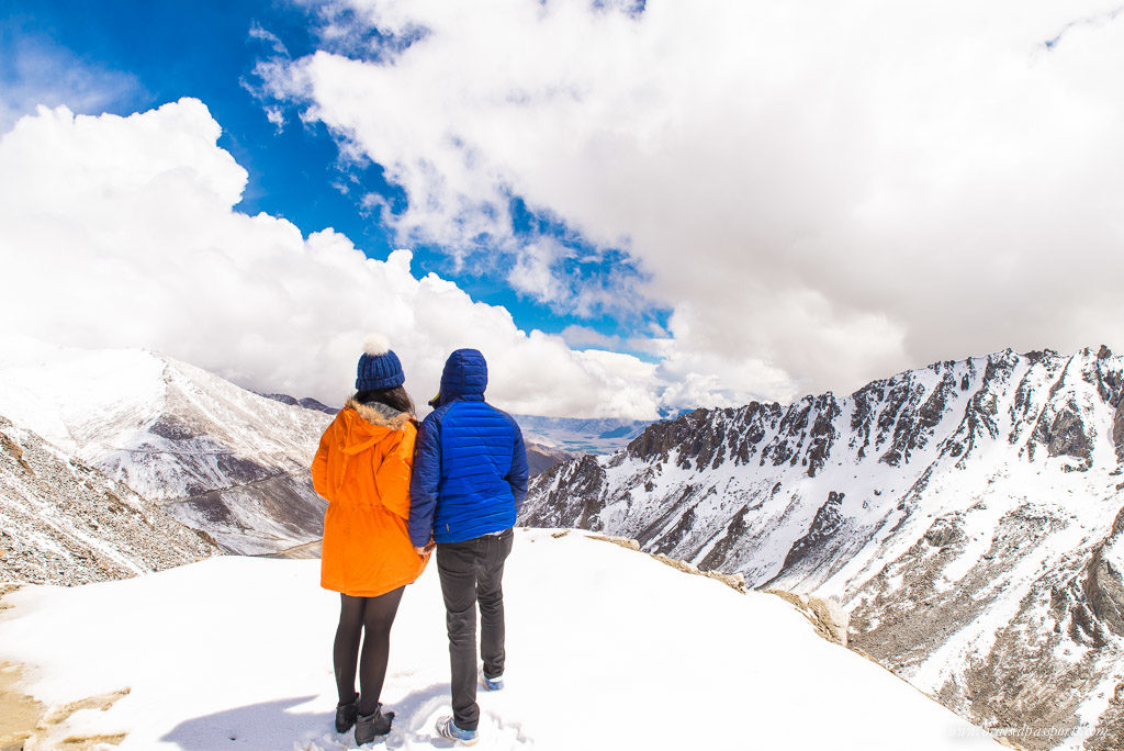 Khardung La snow Ladakh road trip