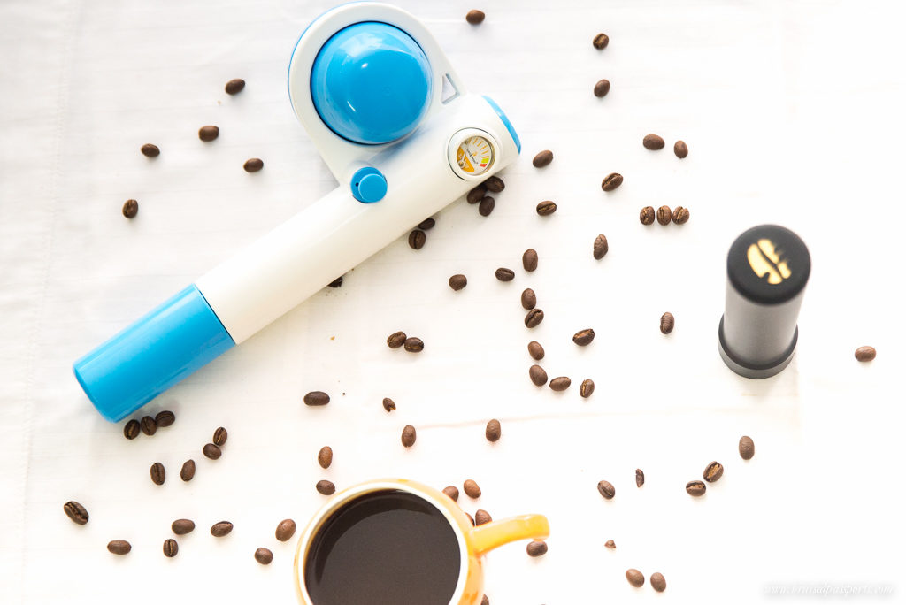 Handpresso machine and tamper - love the colour and the coffee it makes