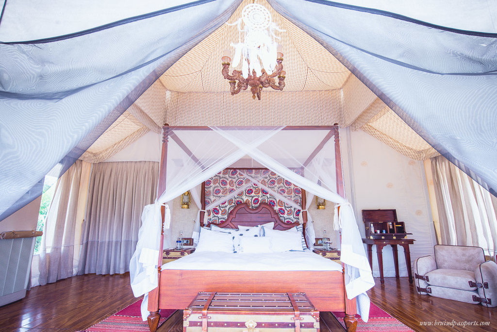 a sneak peak inside our tent at Chamba Camp Thiksey