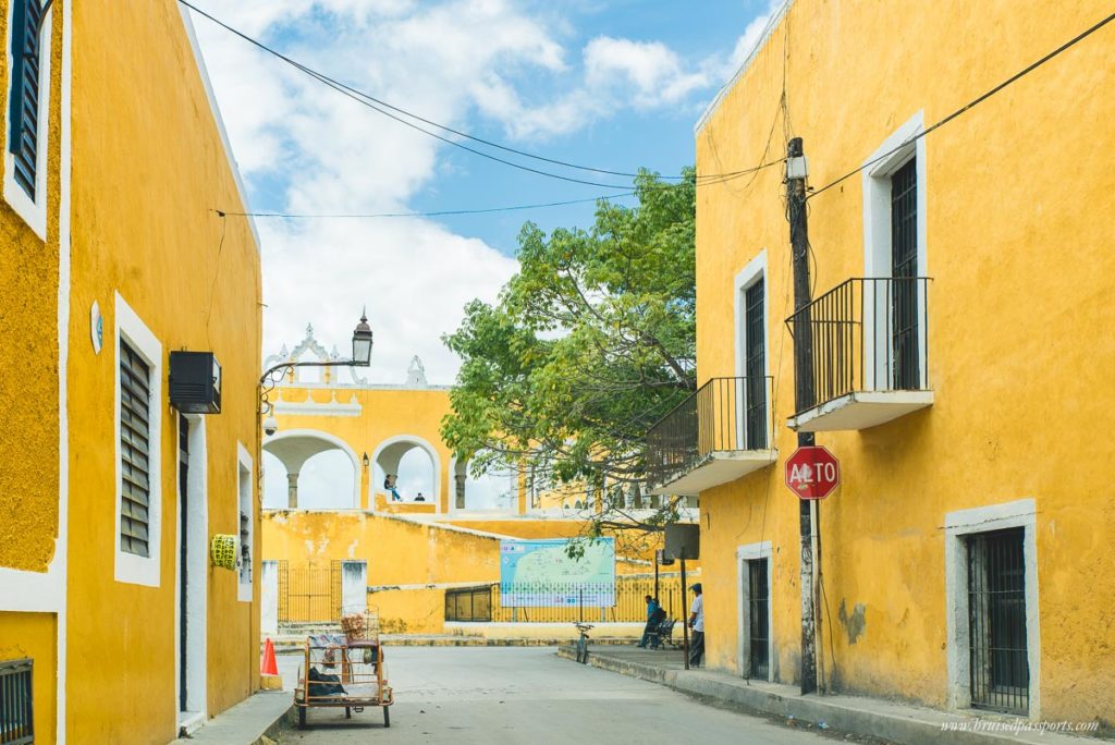 Izamal yellow town on way from Merida to Tulum Mexico