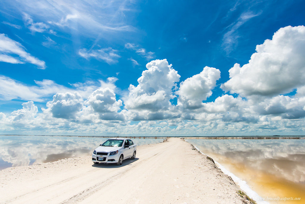 car driving las coloradas yucatan mexico