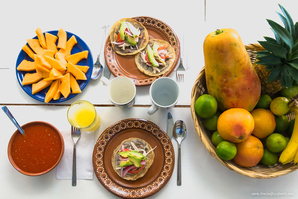 breakfast at huitzical hotel in Tulum