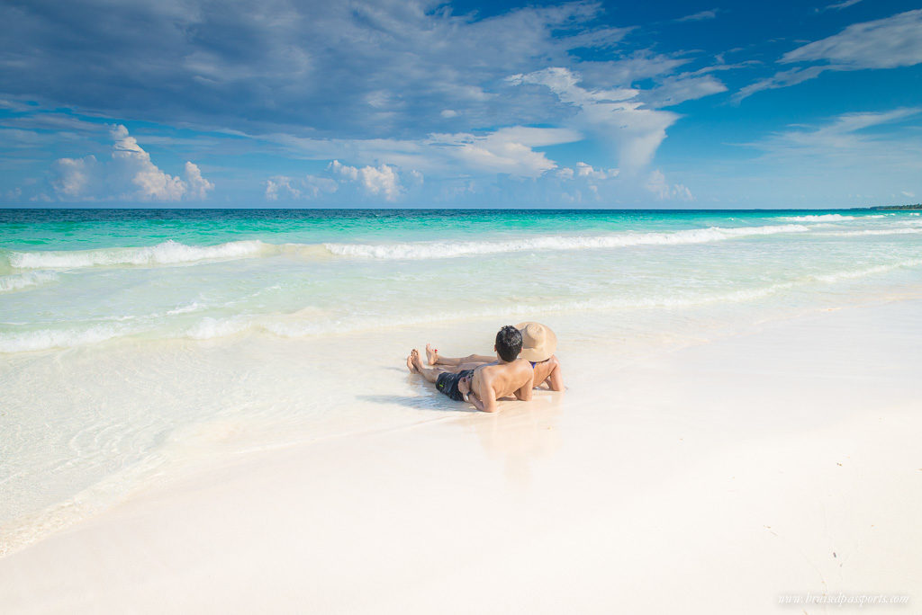 Tulum secluded beach at Sian Ka'an biosphere