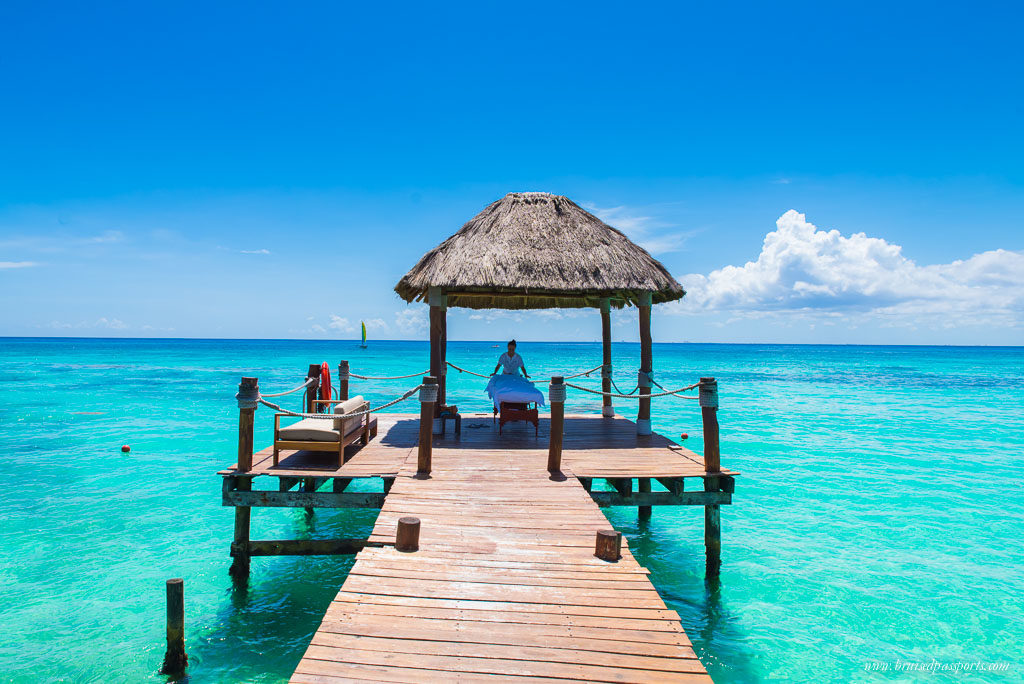 massage at the pier at Viceroy Riviera Maya Playa Del Carmen